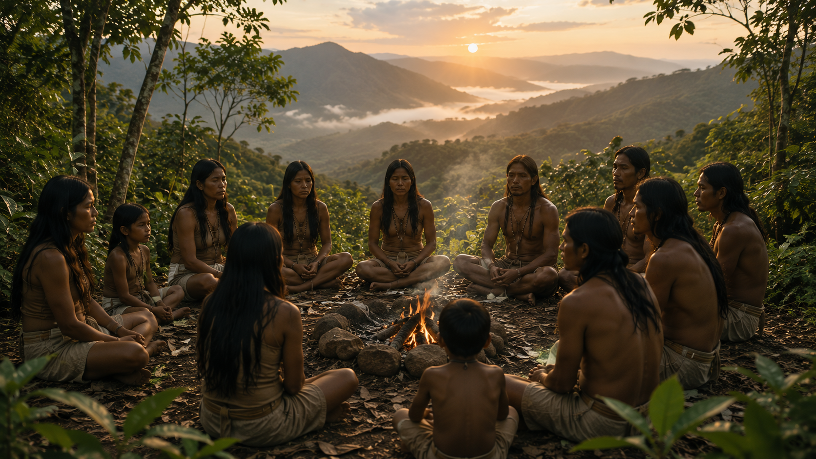 Cena contemplativa Guarani Mbya relacionada à busca da Terra sem Mal